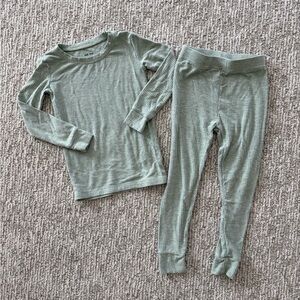 Little Sleepies Sage Two-Piece Ribbed PJ set 2T